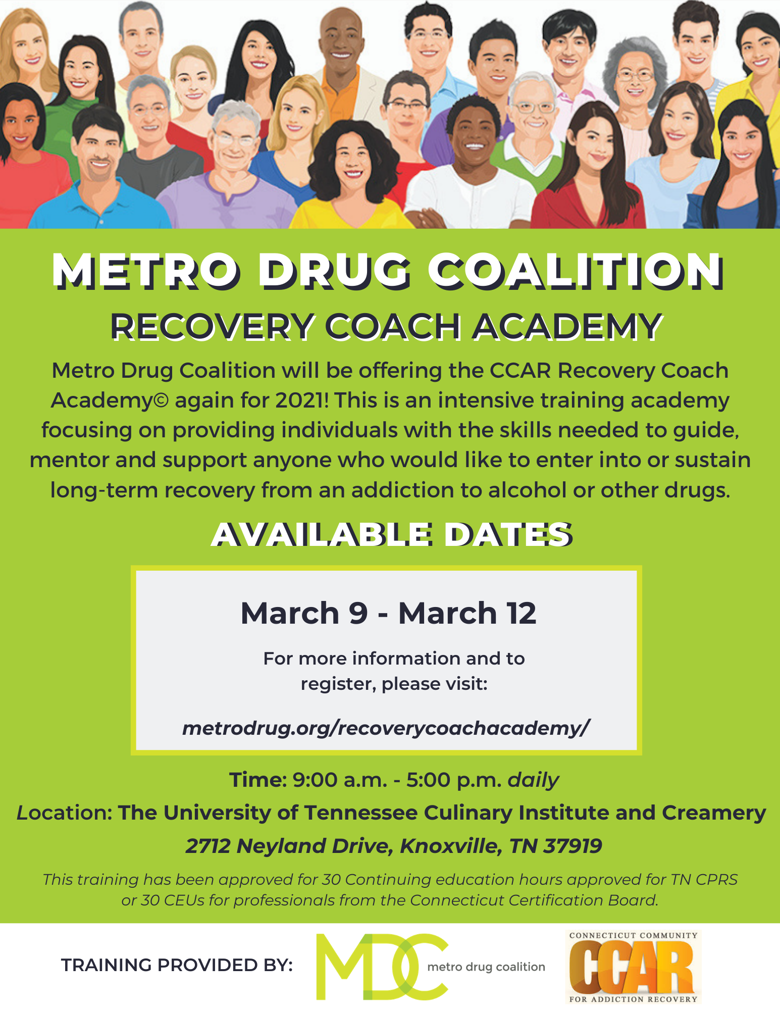 MDC Recovery Coach Academy – Metro Drug Coalition