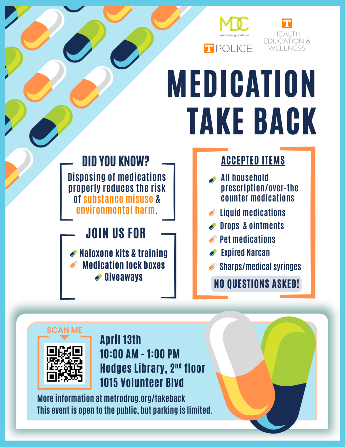 UTK Medication Take Back Event – Metro Drug Coalition